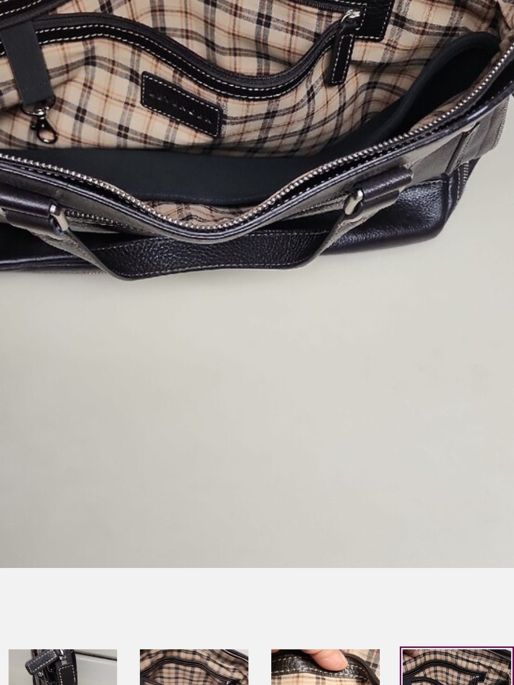 Levenger Black Leather Briefcase Bag - Picture 8 of 12